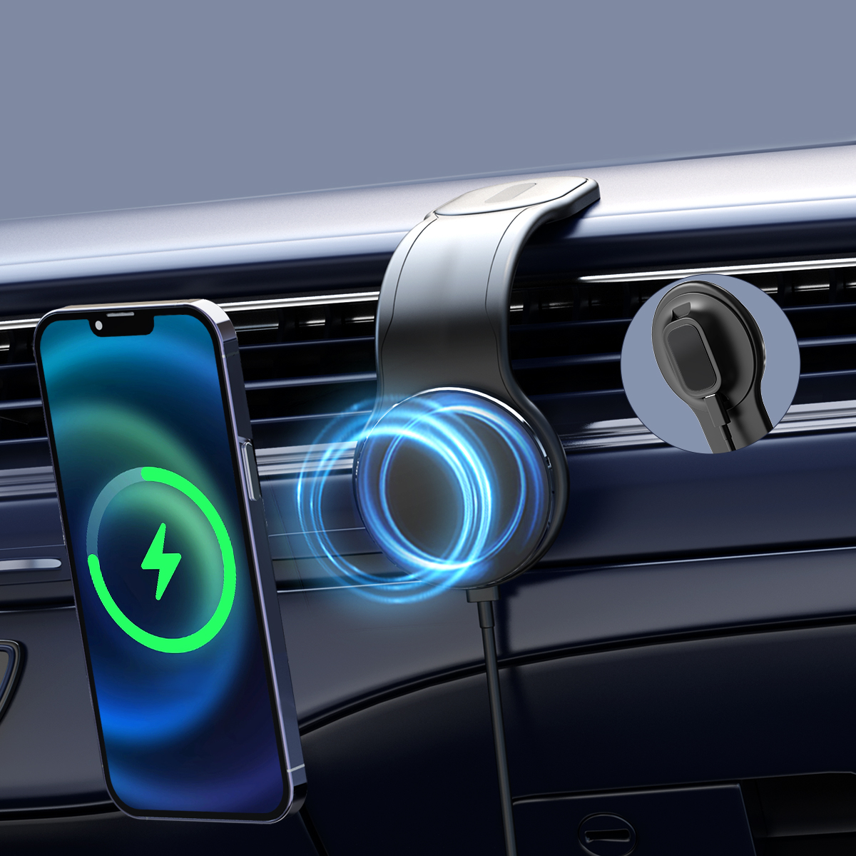 Magnetic Velcro Wireless Car Charger : CZ-21